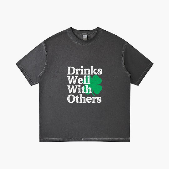 Drinks Well With Others St Patricks Day Gradient T Shirts