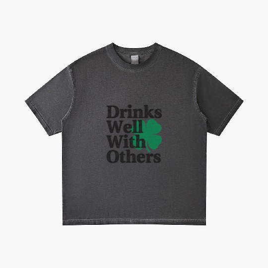 Drinks Well With Others St Patricks Day Gradient T Shirts