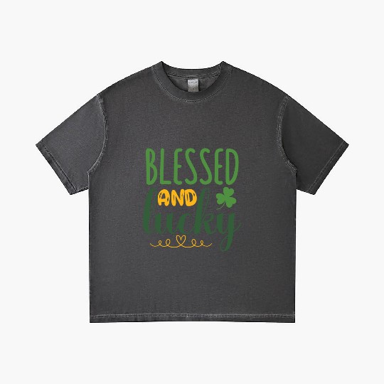 blessed and luckyStPatricks Gradient T Shirts