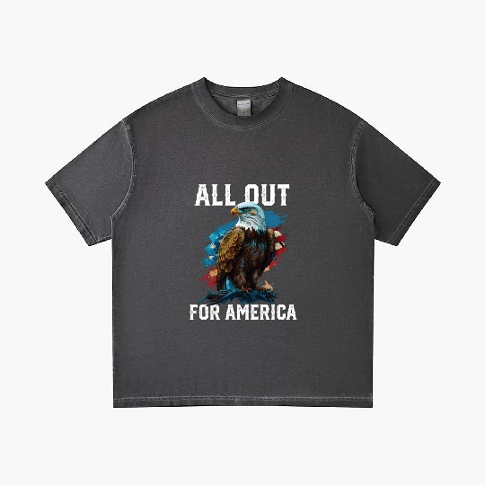 All Out for America American Bald Eagle America Gradient T Shirts