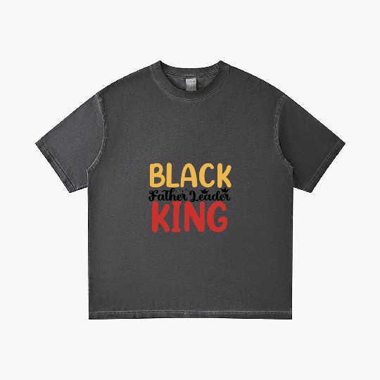 Black Father Leader King Gradient T Shirts