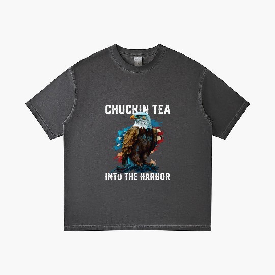 Chuckin Tea Into The Harbor Tea Drinker Fourth of Gradient T Shirts