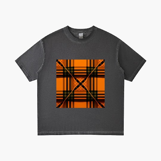 Innovative Orange Tartan A Design for the Fashion Gradient T Shirts