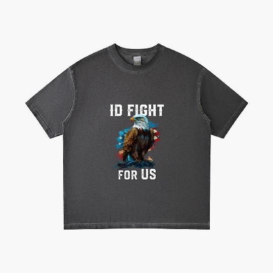 I'd Fight for US American Bald Eagle America USA Gradient T Shirts
