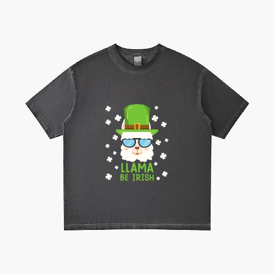 LLama be Irish Lama Alpaca St. Patrick's Day Gradient T Shirts