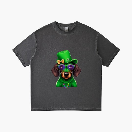 St. Patricks Day Dachshund Wiener Dog Shamrock Gradient T Shirts
