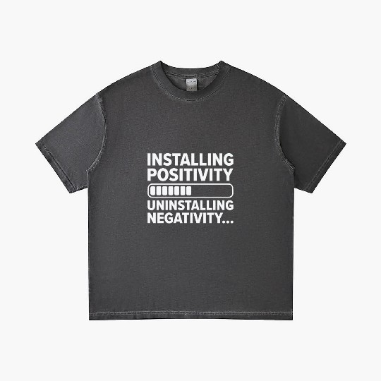 Installing Optimistic People Happiness Positive Gradient T Shirts