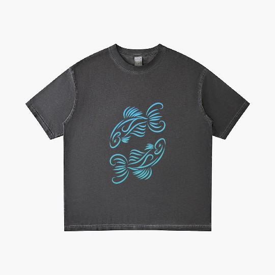 Pisces Zodiac Fish Water Sign Blue Green Gradient T Shirts