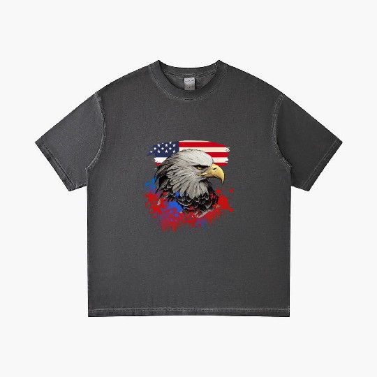Bald Eagle Patriotic American Bird US Flag Gradient T Shirts
