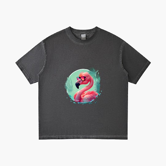 Retro Sunset Pink Flamingo Summer Design Flamingo Gradient T Shirts