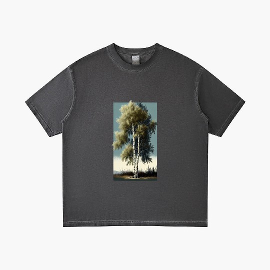 Minimalist Birch Tree Art for Any Home Gradient T Shirts