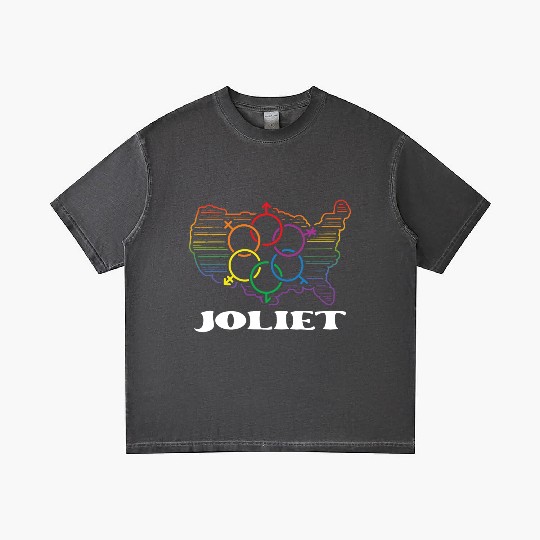 Joliet Pride Month Pride Flag LGBT Community LGBTQ Gradient T Shirts