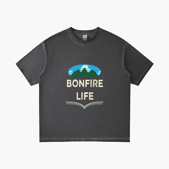 Bonfire Life Camping Wildlife Camper Outdoor Natur Gradient T Shirts