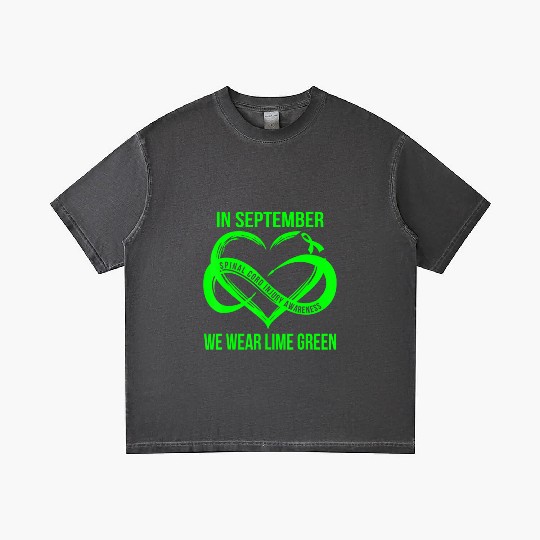 In September We Wear Lime Green Spinal Cord Injury Gradient T Shirts