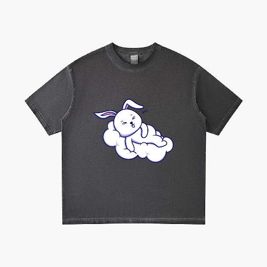Cute sleep bunny cartoon icon illustration gifts Gradient T Shirts