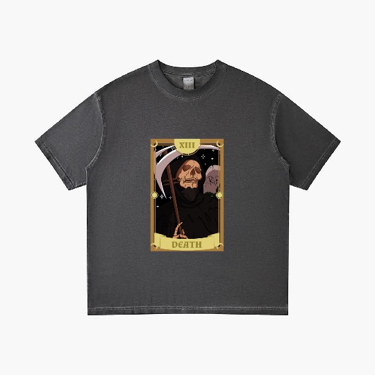 Anime Tarot Card Death Grim Reaper Occult Gothic W Gradient T Shirts