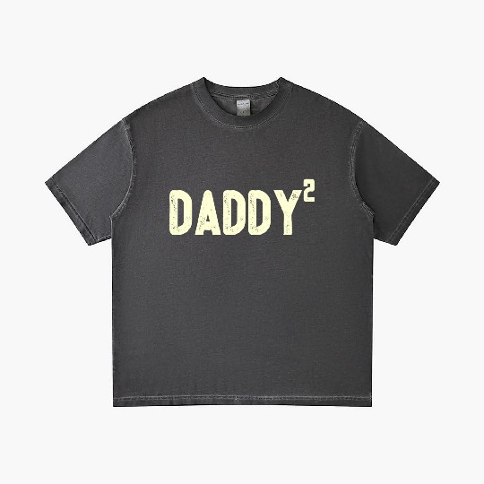 Mens Daddy to be of 2 kids 2nd power squared Dad s Gradient T Shirts