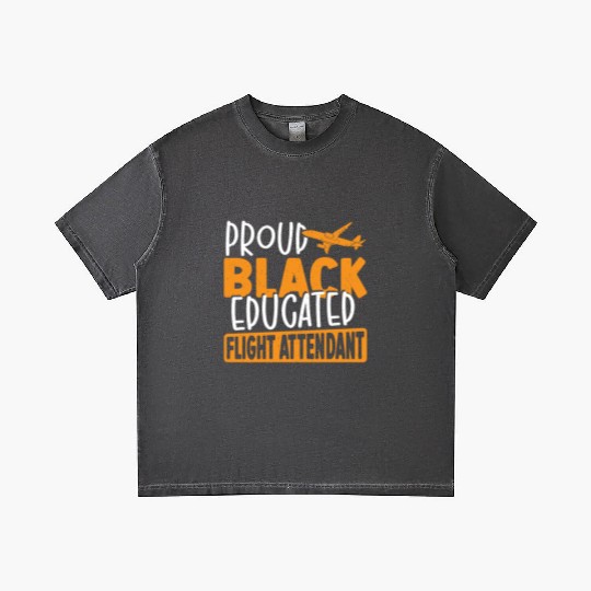 Proud Black Educated Flight Attendant Gradient T Shirts