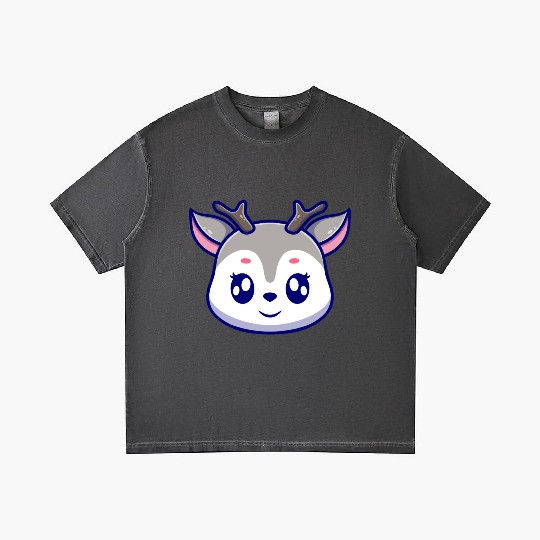 Cute deer cartoon icon illustration gift Gradient T Shirts