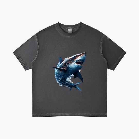 Geometric Shark Head Abstract Polygonal Wild Anima Gradient T Shirts