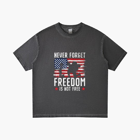 Never Forget Freedom Is Not Free USA Memorial Day Gradient T Shirts