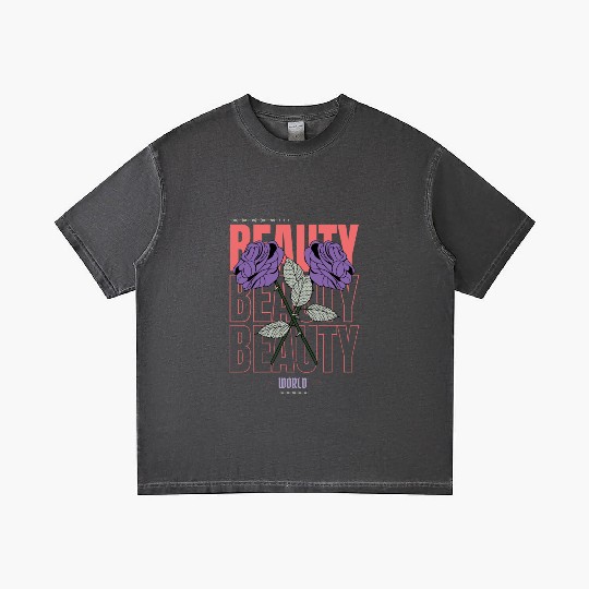 Beauty World | Purple Rose Gradient T Shirts