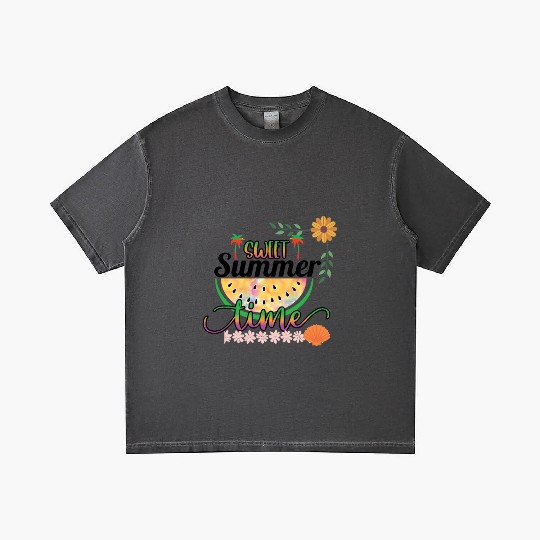 Cute summer design printed Sweet summer time Gradient T Shirts