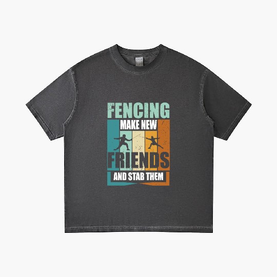 Funny Fencing Make New Friends And Stab Them Gradient T Shirts