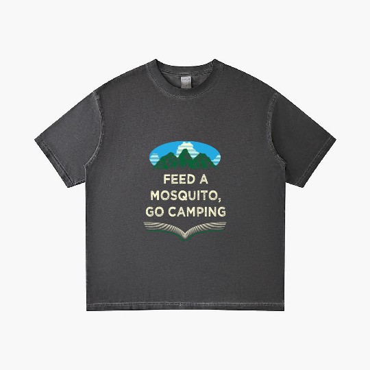 Feed a Mosquito Go Camping Funny Camper Humor Camp Gradient T Shirts