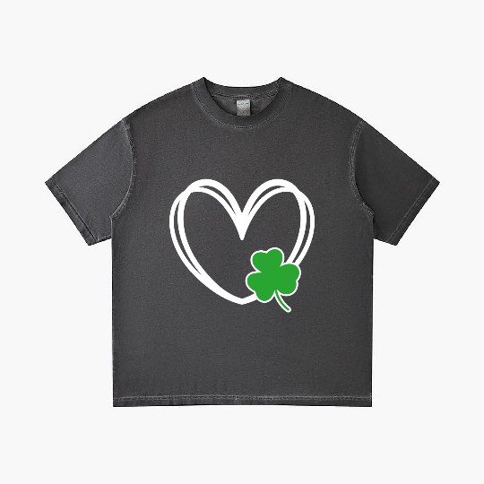 Men Women Heart St Patricks Day Young Clover Irish Gradient T Shirts