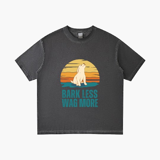 Bark Less Wag More Puppy Dog Gradient T Shirts