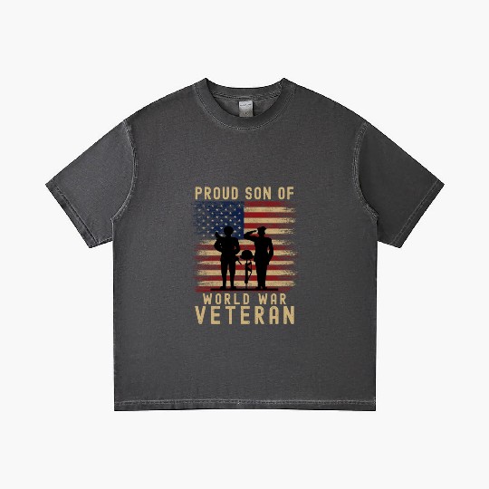 Proud Son of World War 2 Veteran Gradient T Shirts