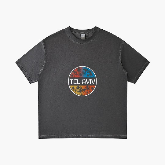 Tel Aviv Israel Stylish Vacation Souvenir Palm Gradient T Shirts