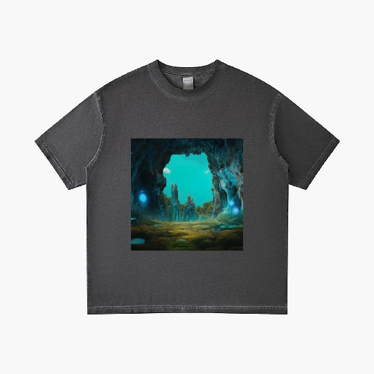 Bioluminescent Underground Landscapes Gradient T Shirts