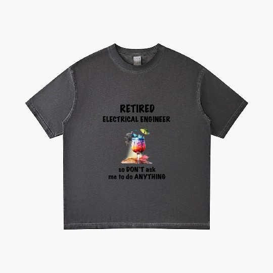 Retired Electrical Engineer Vac Tropical Cocktail Gradient T Shirts