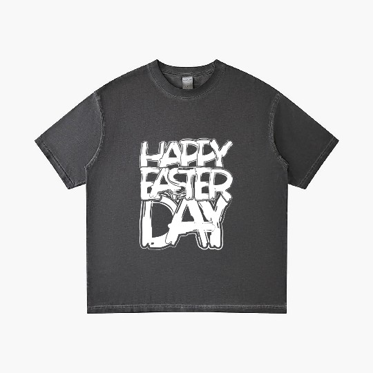 Happy Easter Day White Gradient T Shirts