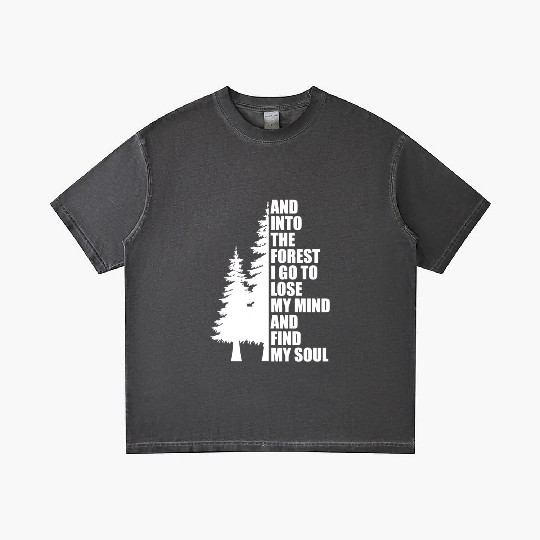 Mountains Nature Adventure Outdoor Forest Trees Gradient T Shirts