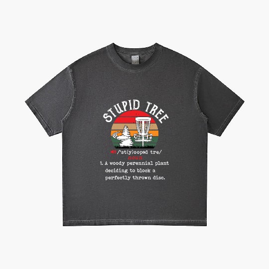 Stupid Tree Disc Golf Funny Frisbee Vintage Disc Gradient T Shirts