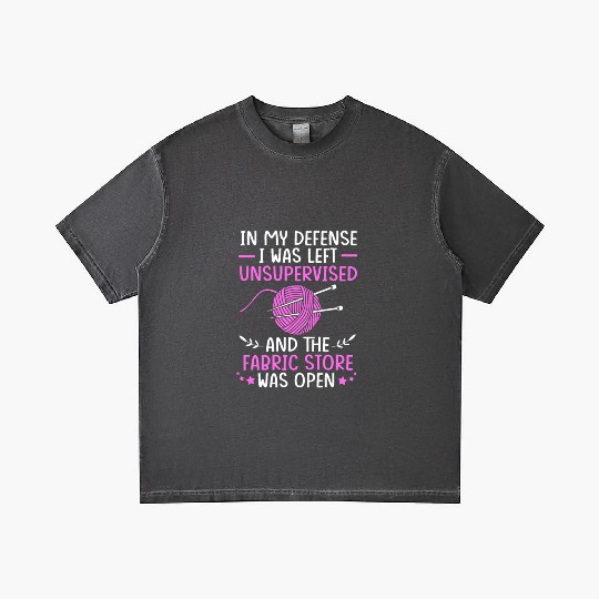 I Was Left Unsupervised Sewing Cross Stitch Gradient T Shirts