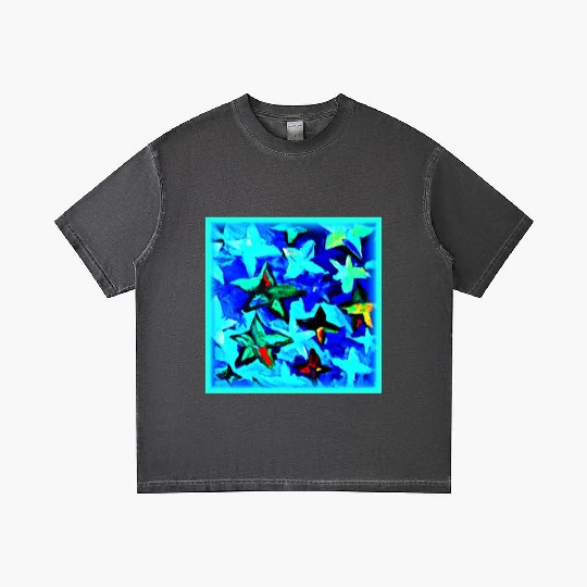 Blue Starry Night Sky Painting. Buy Now Gradient T Shirts