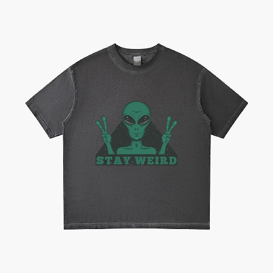 Stay Weird Alien Gradient T Shirts