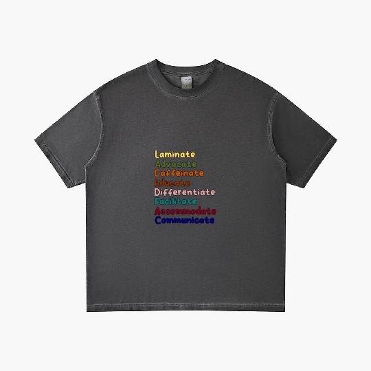 Sped Teacher Caffeinate Advocate Laminate Educate Gradient T Shirts