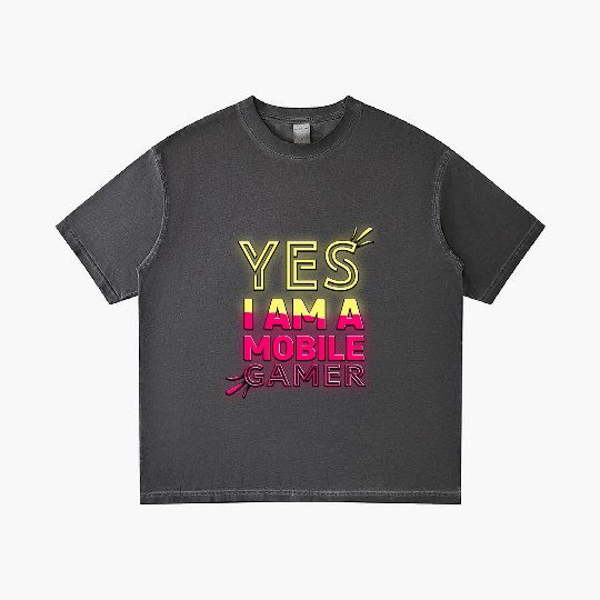 'Yes, I am a Mobile Gamer' - (Red/Yellow) Design Gradient T Shirts