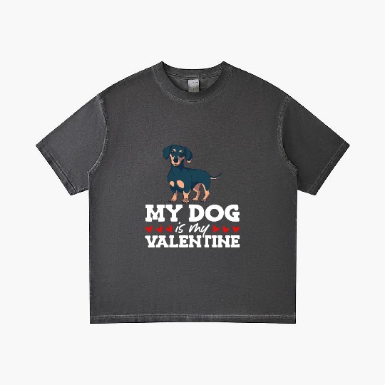 My Dog Is My Valentine Date Cute Doggy Gradient T Shirts