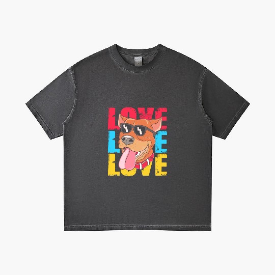 Pit Bull Dog Wearing Sunglasses I Love My Pitbull Gradient T Shirts