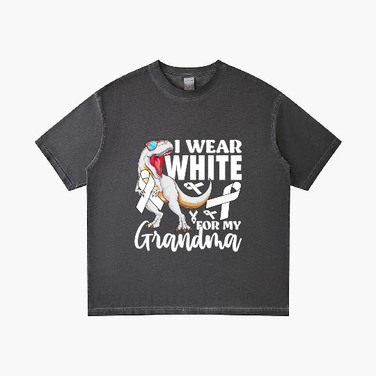 I Wear White For My Grandma Lung Cancer Awareness Gradient T Shirts