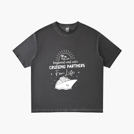 Husband And Wife Cruising Partners For Life Gradient T Shirts