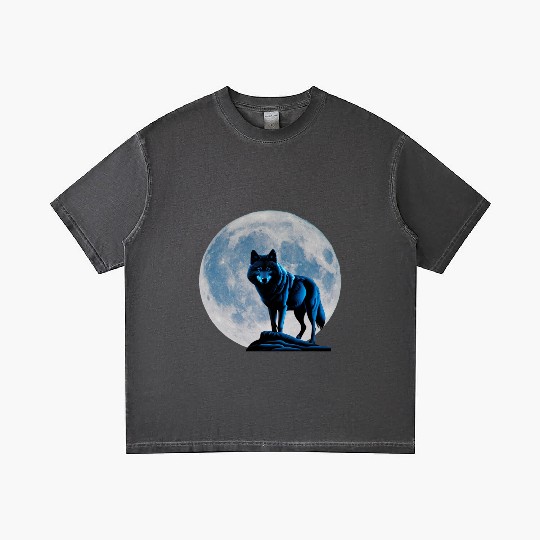 Wolf howling at the moon graphic Gradient T Shirts