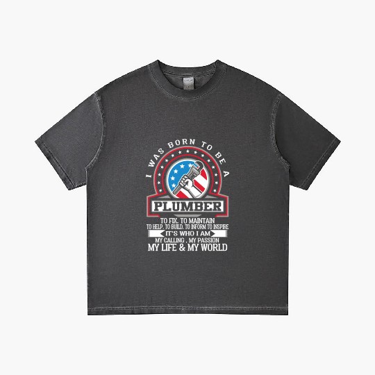 Born To Plumber Degree My Life My World Gradient T Shirts