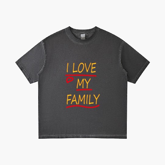 I Love my Family Gradient T Shirts